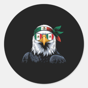 Vlag van Mexico Mexicaanse trots Mexicaanse wortel Ronde Sticker
