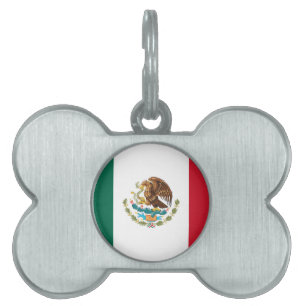Vlag van Mexico - Mexicaanse vlag - Bandera de Méx Huisdieren Naamplaatje