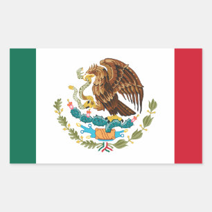 Vlag van Mexico - Mexicaanse vlag - Bandera de Méx Rechthoekige Sticker