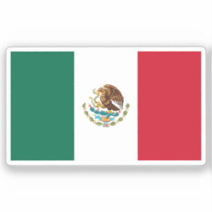 Vlag van Mexico op maat gesneden Sticker