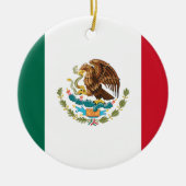 Vlag van Mexico-Ornament Keramisch Ornament (Voorkant)