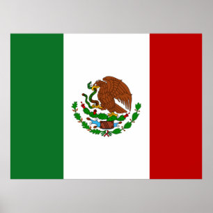 Vlag van Mexico Poster