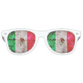  vlag van Mexico Retro Zonnebril (Voorkant)