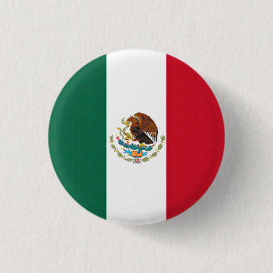 Vlag van Mexico Ronde Button 3,2 Cm