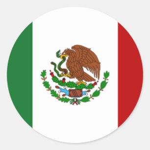 Vlag van Mexico Ronde Sticker