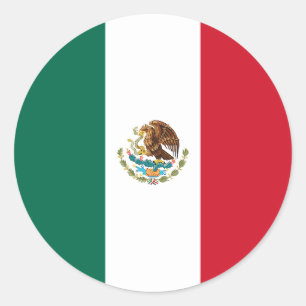 Vlag van Mexico Ronde Sticker