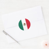Vlag van Mexico Ronde Sticker (Envelop)