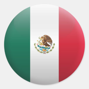 Vlag van Mexico Ronde Sticker