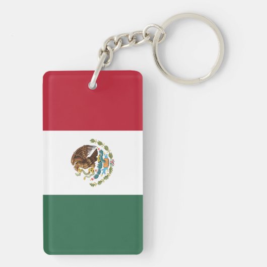 Vlag van Mexico Sleutelhanger (achterkant)