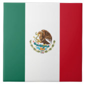 Vlag van Mexico Tegeltje (Voorkant)