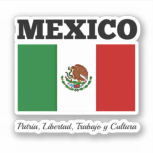 Vlag van Mexico, voorzien van het opschrift Sticker