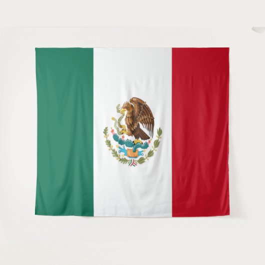 Vlag van Mexico Wandkleed (Voorkant (horizontaal))