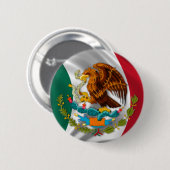 Vlag van Mexico, wapenstilstand Ronde Button 5,7 Cm (Voorkant /achterkant)