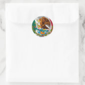 Vlag van Mexico, wapenstilstand Ronde Sticker (Tas)