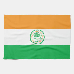 Vlag van Miami, Florida Kitchen Towel Theedoek