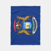 Vlag van Michigan Fleece Deken (Voorkant)