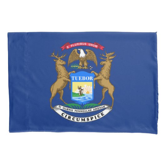 Vlag van Michigan Kussensloop (Voorkant)