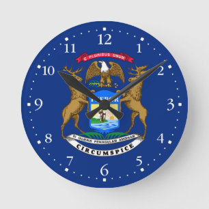 Vlag van Michigan Ronde Klok