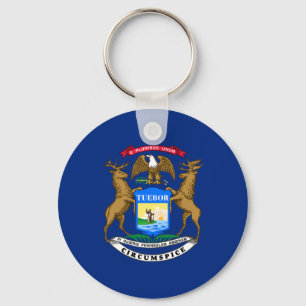 Vlag van Michigan Sleutelhanger