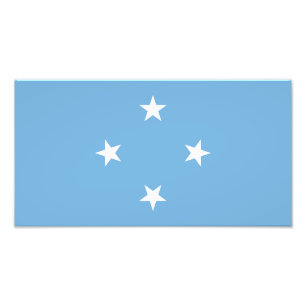 Vlag van Micronesia Foto Afdruk