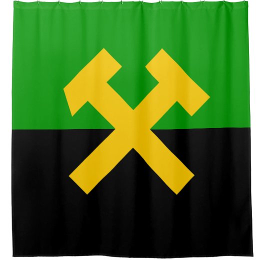Vlag van mijnwerkers douchegordijn (Voorkant)