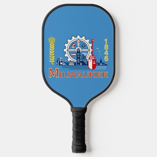 Vlag van Milwaukee, Wisconsin Pickleball Paddle (Voorkant)