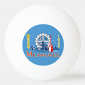 Vlag van Milwaukee, Wisconsin Ping Pong Ball (Achterkant)
