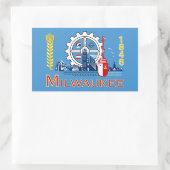 Vlag van Milwaukee, Wisconsin Rechthoekige Sticker (Tas)