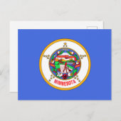 Vlag van Minnesota Briefkaart (Voorkant / Achterkant)