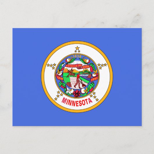 Vlag van Minnesota Briefkaart (Voorkant)