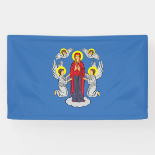 Vlag van Minsk (Belarus) Spandoek