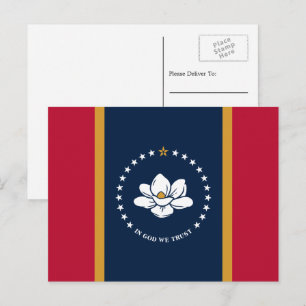 Vlag van Mississippi, Vlag van Mississippi Briefkaart