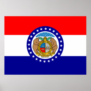 vlag van Missouri Poster