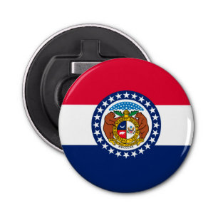 Vlag van Missouri State-ontwerp Button Flesopener