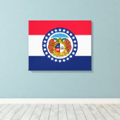 Vlag van Missouri State-ontwerp Canvas Afdruk (Insitu (Houten vloer))