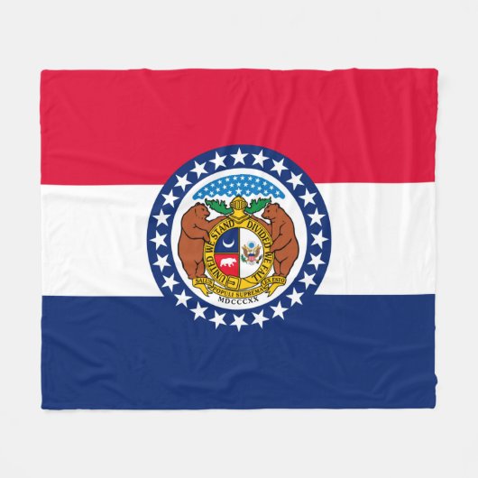 Vlag van Missouri State-ontwerp Fleece Deken (Voorkant (Horizontaal))