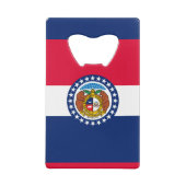 Vlag van Missouri State-ontwerp Kredietkaart Flessenopener (Achterkant)