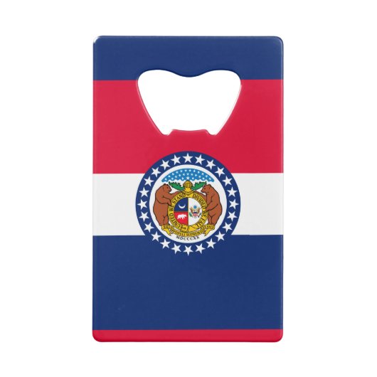 Vlag van Missouri State-ontwerp Kredietkaart Flessenopener (Achterkant)