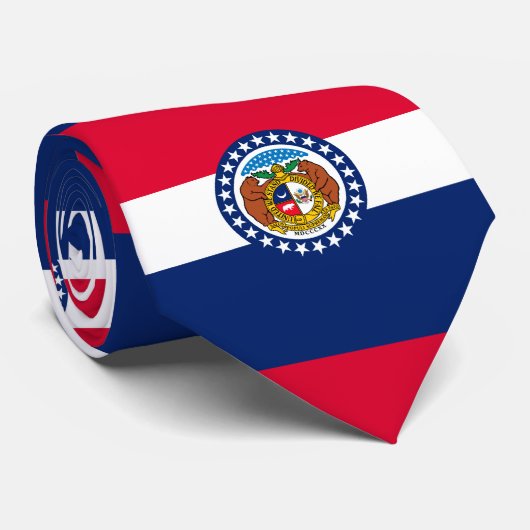 Vlag van Missouri State-ontwerp Stropdas (Opgerold)
