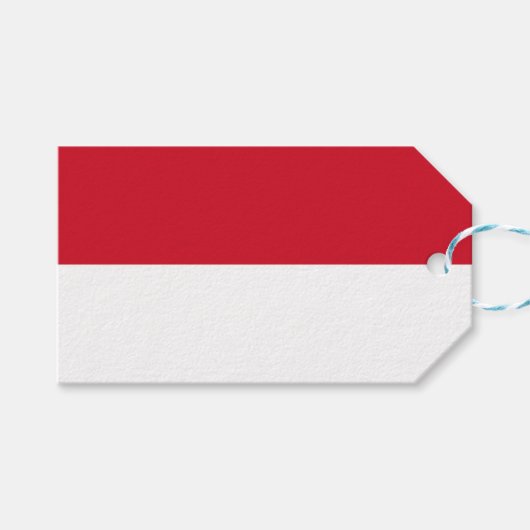 Vlag van Monaco Cadeaulabel (Voorkant (Horizontaal))