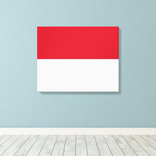 Vlag van Monaco Canvas Afdruk (Insitu (Houten vloer))