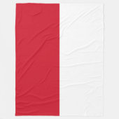 Vlag van Monaco Fleece Deken (Voorkant)