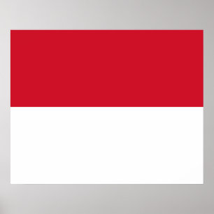 Vlag van Monaco Poster