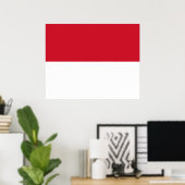 Vlag van Monaco Poster (Thuiskantoor)
