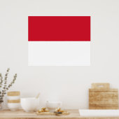 Vlag van Monaco Poster (Keuken)