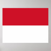 Vlag van Monaco Poster (Voorkant)
