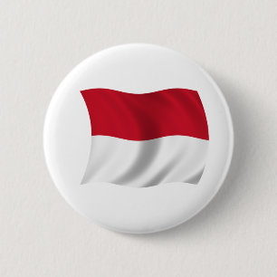 Vlag van Monaco Ronde Button 5,7 Cm