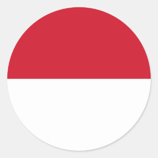 Vlag van Monaco Ronde Sticker