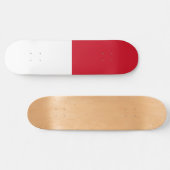 Vlag van Monaco Skateboard (Horizontaal)