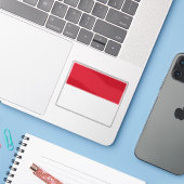 Vlag van Monaco Sticker (Laptop met iPhone)